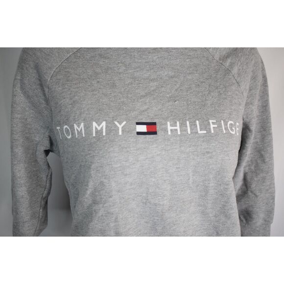 Tommy Hilfiger Crewneck Sweatshirt Gray 3/4 Sleeves Womens Medium - Picture 2 of 7